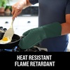 image:imageBPAFree Soft Silicone 4 Piece Oven Mitts amp Trivets Set  Ultra Heat Resistant Oven Mitts with Thick Cotton Liner  Long Slip Resistant Pot Holders Flexible Oven Gloves  Royal BlueGreen