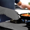 image:imageBPAFree Soft Silicone 4 Piece Oven Mitts amp Trivets Set  Ultra Heat Resistant Oven Mitts with Thick Cotton Liner  Long Slip Resistant Pot Holders Flexible Oven Gloves  Royal BlueGray