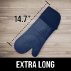 image:imageBPAFree Soft Silicone 4 Piece Oven Mitts amp Trivets Set  Ultra Heat Resistant Oven Mitts with Thick Cotton Liner  Long Slip Resistant Pot Holders Flexible Oven Gloves  Royal BlueNavy Blue