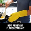 image:imageBPAFree Soft Silicone 4 Piece Oven Mitts amp Trivets Set  Ultra Heat Resistant Oven Mitts with Thick Cotton Liner  Long Slip Resistant Pot Holders Flexible Oven Gloves  Royal BlueYellow