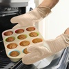 image:imageBPAFree Soft Silicone 4 Piece Oven Mitts amp Trivets Set  Ultra Heat Resistant Oven Mitts with Thick Cotton Liner  Long Slip Resistant Pot Holders Flexible Oven Gloves  Royal BlueBeige