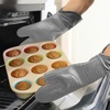image:imageBPAFree Soft Silicone 4 Piece Oven Mitts amp Trivets Set  Ultra Heat Resistant Oven Mitts with Thick Cotton Liner  Long Slip Resistant Pot Holders Flexible Oven Gloves  Royal BlueGray