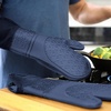 image:imageBPAFree Soft Silicone 4 Piece Oven Mitts amp Trivets Set  Ultra Heat Resistant Oven Mitts with Thick Cotton Liner  Long Slip Resistant Pot Holders Flexible Oven Gloves  Royal BlueNavy Blue
