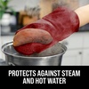image:imageBPAFree Soft Silicone 4 Piece Oven Mitts amp Trivets Set  Ultra Heat Resistant Oven Mitts with Thick Cotton Liner  Long Slip Resistant Pot Holders Flexible Oven Gloves  Royal BlueEmpire Red
