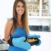 image:imageBPAFree Soft Silicone 4 Piece Oven Mitts amp Trivets Set  Ultra Heat Resistant Oven Mitts with Thick Cotton Liner  Long Slip Resistant Pot Holders Flexible Oven Gloves  Royal BlueAqua