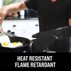 image:imageBPAFree Soft Silicone 4 Piece Oven Mitts amp Trivets Set  Ultra Heat Resistant Oven Mitts with Thick Cotton Liner  Long Slip Resistant Pot Holders Flexible Oven Gloves  Royal BlueBlack