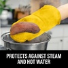 image:imageBPAFree Soft Silicone 4 Piece Oven Mitts amp Trivets Set  Ultra Heat Resistant Oven Mitts with Thick Cotton Liner  Long Slip Resistant Pot Holders Flexible Oven Gloves  Royal BlueYellow