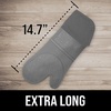 image:imageBPAFree Soft Silicone 4 Piece Oven Mitts amp Trivets Set  Ultra Heat Resistant Oven Mitts with Thick Cotton Liner  Long Slip Resistant Pot Holders Flexible Oven Gloves  Royal BlueGray