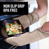 image:imageBPAFree Soft Silicone 4 Piece Oven Mitts amp Trivets Set  Ultra Heat Resistant Oven Mitts with Thick Cotton Liner  Long Slip Resistant Pot Holders Flexible Oven Gloves  Royal BlueBeige