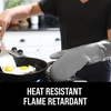 image:imageBPAFree Soft Silicone 4 Piece Oven Mitts amp Trivets Set  Ultra Heat Resistant Oven Mitts with Thick Cotton Liner  Long Slip Resistant Pot Holders Flexible Oven Gloves  Royal BlueGray