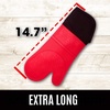 image:imageBPAFree Soft Silicone 4 Piece Oven Mitts amp Trivets Set  Ultra Heat Resistant Oven Mitts with Thick Cotton Liner  Long Slip Resistant Pot Holders Flexible Oven Gloves  Royal BlueCanyon Red