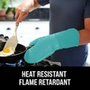 image:imageBPAFree Soft Silicone 4 Piece Oven Mitts amp Trivets Set  Ultra Heat Resistant Oven Mitts with Thick Cotton Liner  Long Slip Resistant Pot Holders Flexible Oven Gloves  Royal BlueTurquoise