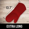 image:imageBPAFree Soft Silicone 4 Piece Oven Mitts amp Trivets Set  Ultra Heat Resistant Oven Mitts with Thick Cotton Liner  Long Slip Resistant Pot Holders Flexible Oven Gloves  Royal BlueEmpire Red