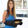 image:imageBPAFree Soft Silicone 4 Piece Oven Mitts amp Trivets Set  Ultra Heat Resistant Oven Mitts with Thick Cotton Liner  Long Slip Resistant Pot Holders Flexible Oven Gloves  Royal BlueBlack