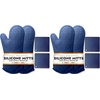 image:imageBPAFree Soft Silicone 4 Piece Oven Mitts amp Trivets Set  Ultra Heat Resistant Oven Mitts with Thick Cotton Liner  Long Slip Resistant Pot Holders Flexible Oven Gloves  Royal BlueBlue