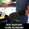 image:imageBPAFree Soft Silicone 4 Piece Oven Mitts amp Trivets Set  Ultra Heat Resistant Oven Mitts with Thick Cotton Liner  Long Slip Resistant Pot Holders Flexible Oven Gloves  Royal BlueEmpire Red