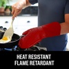 image:imageBPAFree Soft Silicone 4 Piece Oven Mitts amp Trivets Set  Ultra Heat Resistant Oven Mitts with Thick Cotton Liner  Long Slip Resistant Pot Holders Flexible Oven Gloves  Royal BlueEmpire Red