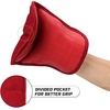 image:imageBPAFree Soft Silicone 4 Piece Oven Mitts amp Trivets Set  Ultra Heat Resistant Oven Mitts with Thick Cotton Liner  Long Slip Resistant Pot Holders Flexible Oven Gloves  Royal BlueRed
