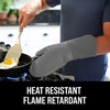 image:imageBPAFree Soft Silicone 4 Piece Oven Mitts amp Trivets Set  Ultra Heat Resistant Oven Mitts with Thick Cotton Liner  Long Slip Resistant Pot Holders Flexible Oven Gloves  Royal BlueGray