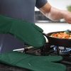 image:imageBPAFree Soft Silicone 4 Piece Oven Mitts amp Trivets Set  Ultra Heat Resistant Oven Mitts with Thick Cotton Liner  Long Slip Resistant Pot Holders Flexible Oven Gloves  Royal BlueGreen