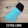 image:imageBPAFree Soft Silicone 4 Piece Oven Mitts amp Trivets Set  Ultra Heat Resistant Oven Mitts with Thick Cotton Liner  Long Slip Resistant Pot Holders Flexible Oven Gloves  Royal BlueAqua