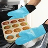 image:imageBPAFree Soft Silicone 4 Piece Oven Mitts amp Trivets Set  Ultra Heat Resistant Oven Mitts with Thick Cotton Liner  Long Slip Resistant Pot Holders Flexible Oven Gloves  Royal BlueAqua