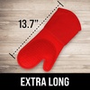 image:imageBPAFree Soft Silicone 4 Piece Oven Mitts amp Trivets Set  Ultra Heat Resistant Oven Mitts with Thick Cotton Liner  Long Slip Resistant Pot Holders Flexible Oven Gloves  Royal BlueRed