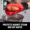 image:imageBPAFree Soft Silicone 4 Piece Oven Mitts amp Trivets Set  Ultra Heat Resistant Oven Mitts with Thick Cotton Liner  Long Slip Resistant Pot Holders Flexible Oven Gloves  Royal BlueCanyon Red