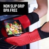 image:imageBPAFree Soft Silicone 4 Piece Oven Mitts amp Trivets Set  Ultra Heat Resistant Oven Mitts with Thick Cotton Liner  Long Slip Resistant Pot Holders Flexible Oven Gloves  Royal BlueCanyon Red