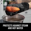 image:imageBPAFree Soft Silicone 4 Piece Oven Mitts amp Trivets Set  Ultra Heat Resistant Oven Mitts with Thick Cotton Liner  Long Slip Resistant Pot Holders Flexible Oven Gloves  Royal BlueBlack