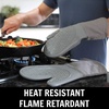 image:imageBPAFree Soft Silicone 4 Piece Oven Mitts amp Trivets Set  Ultra Heat Resistant Oven Mitts with Thick Cotton Liner  Long Slip Resistant Pot Holders Flexible Oven Gloves  Royal BlueGray