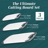 image:imageCutting Boards for Kitchen  BPAFree Chopping Board  Different Sizes amp Non Slip Handles  Reversible Large Cutting Board Set  Unique Gifts for Cooks Who Have Everything  3Pack GrayNavy Blue