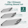 image:imageCutting Boards for Kitchen  BPAFree Chopping Board  Different Sizes amp Non Slip Handles  Reversible Large Cutting Board Set  Unique Gifts for Cooks Who Have Everything  3Pack GrayGray on Gray