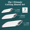 image:imageCutting Boards for Kitchen  BPAFree Chopping Board  Different Sizes amp Non Slip Handles  Reversible Large Cutting Board Set  Unique Gifts for Cooks Who Have Everything  3Pack GrayGray