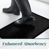 image:imageFront Door Mats 2 Pc Set 295 x 17 All Weather Entry and Back Yard Indoor and Outdoor Safe Slip Resistant Rubber Backing Absorbent and Waterproof Dirt Trapping Rugs for EntrywayBlack