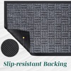 image:imageFront Door Mats 2 Pc Set 295 x 17 All Weather Entry and Back Yard Indoor and Outdoor Safe Slip Resistant Rubber Backing Absorbent and Waterproof Dirt Trapping Rugs for EntrywayGrey