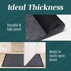 image:imageFront Door Mats 2 Pc Set 295 x 17 All Weather Entry and Back Yard Indoor and Outdoor Safe Slip Resistant Rubber Backing Absorbent and Waterproof Dirt Trapping Rugs for EntrywayGrey