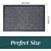 image:imageFront Door Mats 2 Pc Set 295 x 17 All Weather Entry and Back Yard Indoor and Outdoor Safe Slip Resistant Rubber Backing Absorbent and Waterproof Dirt Trapping Rugs for EntrywayGrey