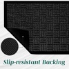 image:imageFront Door Mats 2 Pc Set 295 x 17 All Weather Entry and Back Yard Indoor and Outdoor Safe Slip Resistant Rubber Backing Absorbent and Waterproof Dirt Trapping Rugs for EntrywayBlack