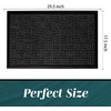 image:imageFront Door Mats 2 Pc Set 295 x 17 All Weather Entry and Back Yard Indoor and Outdoor Safe Slip Resistant Rubber Backing Absorbent and Waterproof Dirt Trapping Rugs for EntrywayBlack