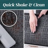 image:imageFront Door Mats 2 Pc Set 295 x 17 All Weather Entry and Back Yard Indoor and Outdoor Safe Slip Resistant Rubber Backing Absorbent and Waterproof Dirt Trapping Rugs for EntrywayGrey