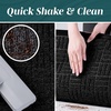 image:imageFront Door Mats 2 Pc Set 295 x 17 All Weather Entry and Back Yard Indoor and Outdoor Safe Slip Resistant Rubber Backing Absorbent and Waterproof Dirt Trapping Rugs for EntrywayBlack
