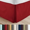 image:imageLinen Market Bed Skirt  Ultra Soft Microfiber  Easy Fit with 14 Inch Tailored Drop  Hotel Quality Shrinkage amp Fade Resistant  Bed Cover  Queen Bed Set  Bedroom Dcor  Light GrayBurgundy