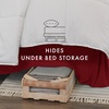 image:imageLinen Market Bed Skirt  Ultra Soft Microfiber  Easy Fit with 14 Inch Tailored Drop  Hotel Quality Shrinkage amp Fade Resistant  Bed Cover  Queen Bed Set  Bedroom Dcor  Light GrayBurgundy