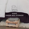 image:imageLinen Market Bed Skirt  Ultra Soft Microfiber  Easy Fit with 14 Inch Tailored Drop  Hotel Quality Shrinkage amp Fade Resistant  Bed Cover  Queen Bed Set  Bedroom Dcor  Light GrayPurple