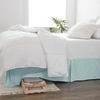 image:imageLinen Market Bed Skirt  Ultra Soft Microfiber  Easy Fit with 14 Inch Tailored Drop  Hotel Quality Shrinkage amp Fade Resistant  Bed Cover  Queen Bed Set  Bedroom Dcor  Light GrayAqua