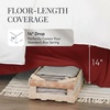 image:imageLinen Market Bed Skirt  Ultra Soft Microfiber  Easy Fit with 14 Inch Tailored Drop  Hotel Quality Shrinkage amp Fade Resistant  Bed Cover  Queen Bed Set  Bedroom Dcor  Light GrayBurgundy