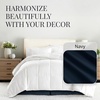 image:imageLinen Market Bed Skirt  Ultra Soft Microfiber  Easy Fit with 14 Inch Tailored Drop  Hotel Quality Shrinkage amp Fade Resistant  Bed Cover  Queen Bed Set  Bedroom Dcor  Light GrayNavy