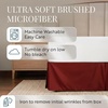 image:imageLinen Market Bed Skirt  Ultra Soft Microfiber  Easy Fit with 14 Inch Tailored Drop  Hotel Quality Shrinkage amp Fade Resistant  Bed Cover  Queen Bed Set  Bedroom Dcor  Light GrayBurgundy