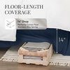 image:imageLinen Market Bed Skirt  Ultra Soft Microfiber  Easy Fit with 14 Inch Tailored Drop  Hotel Quality Shrinkage amp Fade Resistant  Bed Cover  Queen Bed Set  Bedroom Dcor  Light GrayNavy